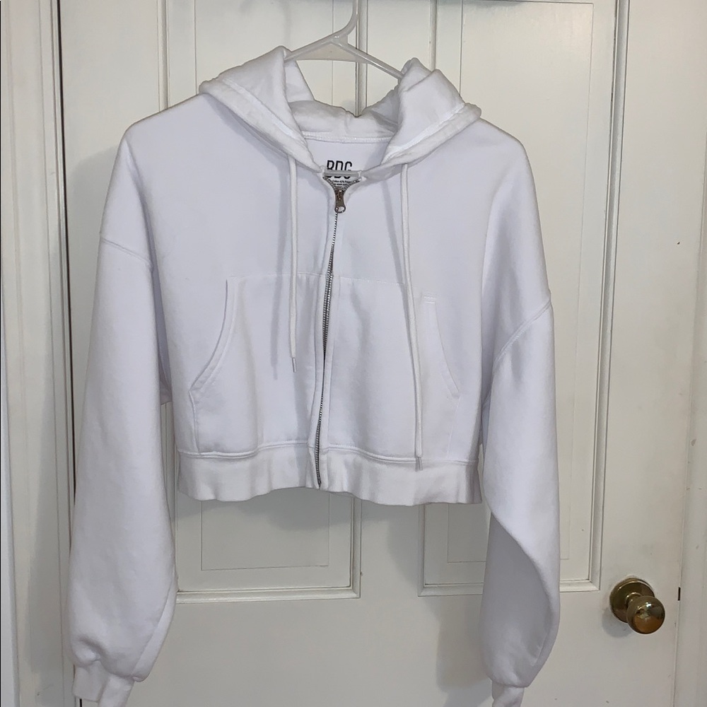 BDG Cropped Zip Up Hoodie XS